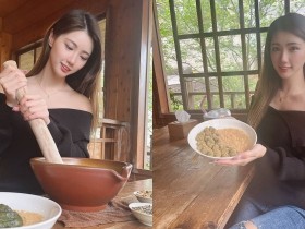 【BTC365币投】「氣質正妹」客家擂茶體驗,一字領秀「白嫩香肩」,衣領下暗藏兩球雪白麻糬!