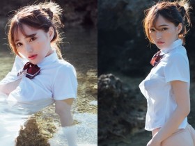 【BTC365币投】奶妹の初體驗!墾丁海岸「制服正妹」大尺度戲水,渾身濕透「圓乳蜜桃」超狂露出!