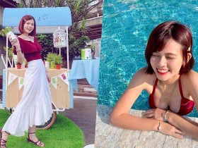 【BTC365币投】正妹人妻「安柏涵」泳池泡水角度好兇,「誘惑深溝」性感解放!