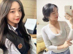 【BTC365币投】高校制服正妹「年紀輕輕發育好好」,自拍時的「豐滿曲線」太撩人!