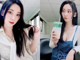 【BTC365币投】穿吊帶裝喝飲料的性感正妹「陳妍」,172公分「高挑曲線」辣翻了!