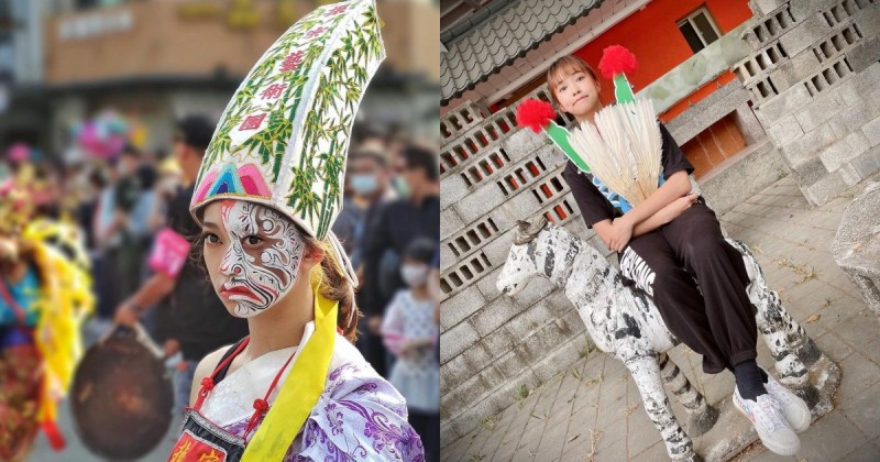 女八家將出陣啦！「陣頭少女」花花眼神好犀利，網友驚嘆：女家將我可以！