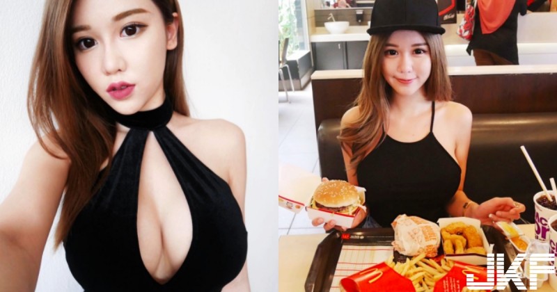 拍到「麥當勞巨乳正妹」！桌上擺著「兩顆大漢堡」讓人食指大動&#8230;想跟她喝奶茶！