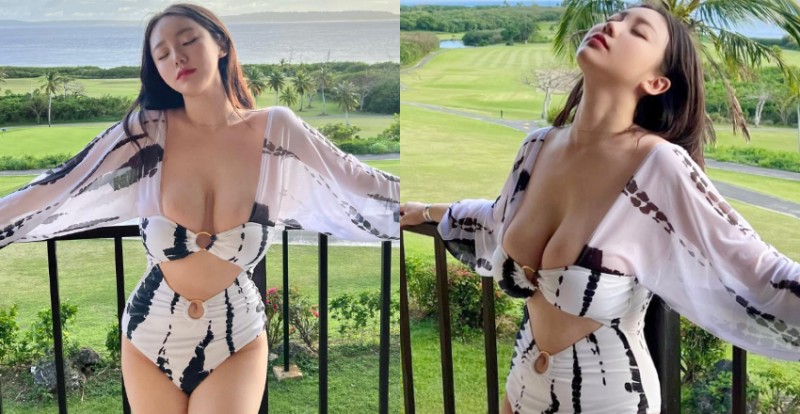 大得過分！巨乳妹陽台曬奶好誘惑　遠看還以為是隻乳牛！