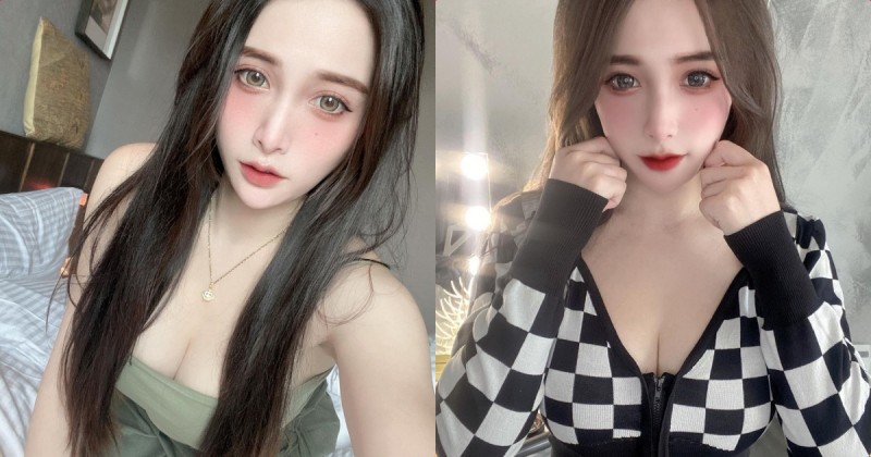 【BTC365币投】正妹「唯娜」棋盤格造型好深V，「雄厚乳量」常撐爆上衣！