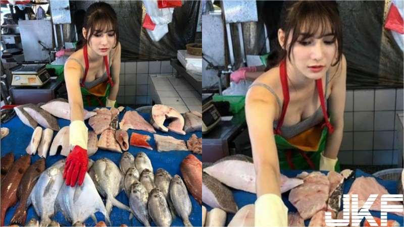 【BTC365币投】捕獲超正「魚販正妹」 劉芃芃，低胸背心大露深溝 真的是市場最美風景…