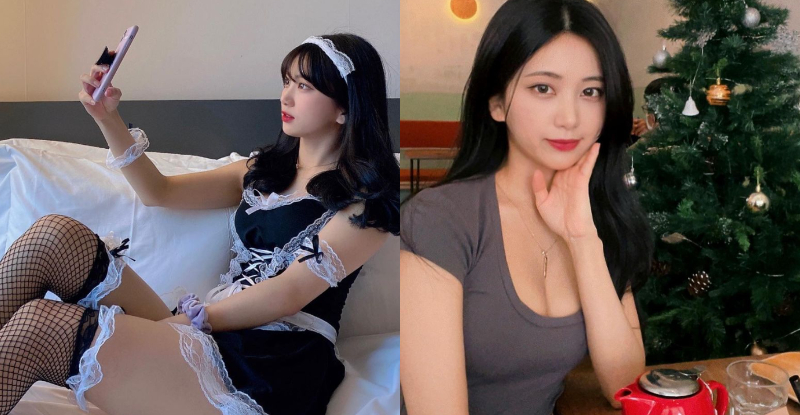 【BTC365币投】「絕頂正妹」女僕裝萌甜自拍，側拍驚現「蜜枝大腿」網友狂讚