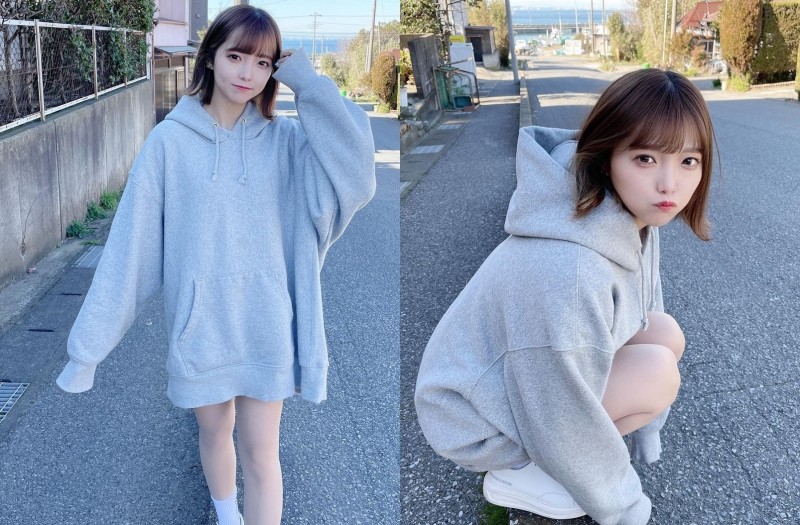 【BTC365币投】蘿莉櫻花妹「福山梨乃」寬鬆男友風散發甜萌慵懶氣質　實在是可愛到一個過分啊