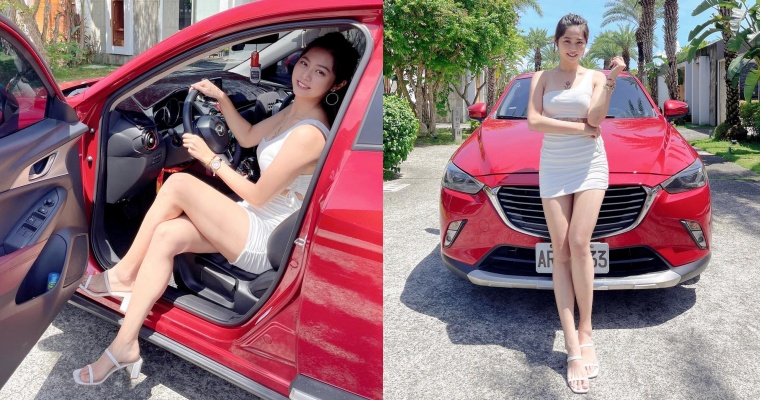 【BTC365币投】167 cm 羽球正妹「萱萱」化身一日車模！「修長美腿」讓人心動