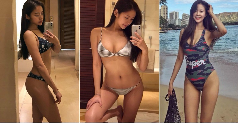 【BTC365币投】乳力集中！妹子比基尼奶溝「又深又長」讓人看不見底，長腿自拍照好銷魂