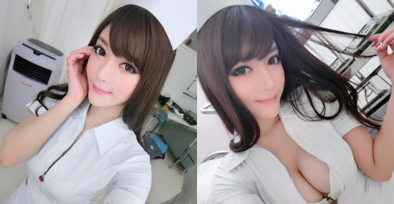 【BTC365币投】誠意滿滿！大眼正妹「莉亞Chao Lia」制服拉鏈一開嫩乳立刻溢出，騷辣畫面絕對治百病！