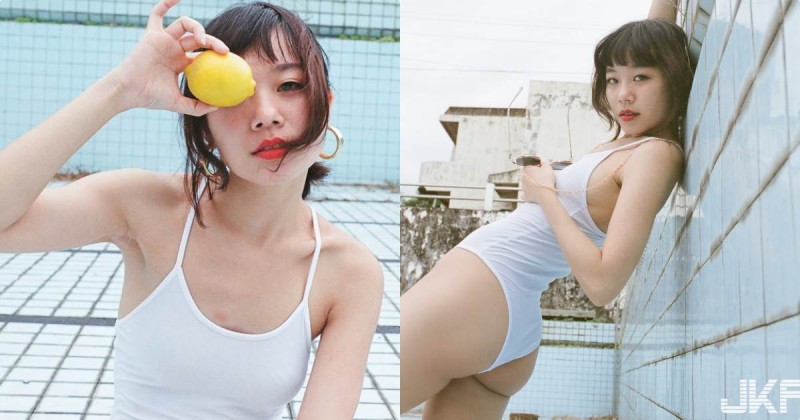 【BTC365币投】青春辣妹「白白」的火辣誘惑，連身比基尼盡顯「優質S曲線」！