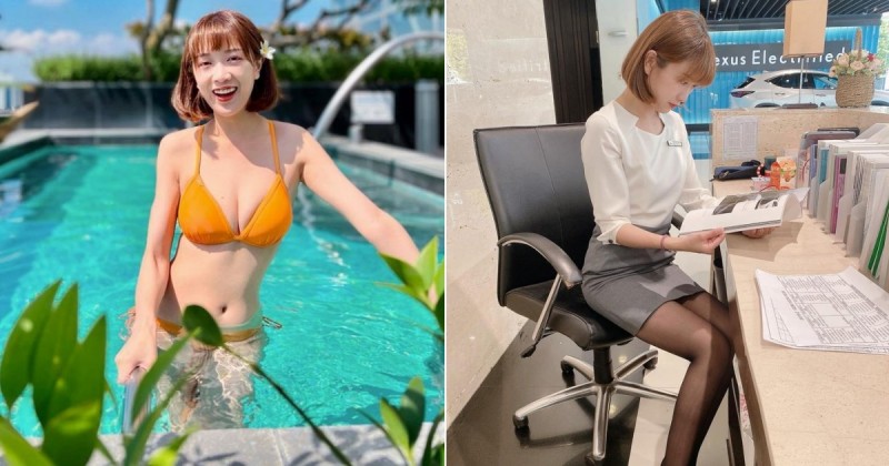 【BTC365币投】新莊「正妹汽車女業務員」曾筱筑，上班黑絲下班比基尼，都讓人好想買車！
