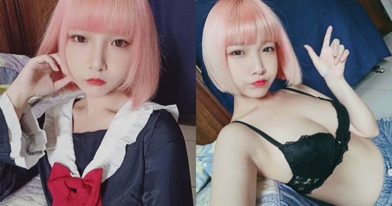 【BTC365币投】小巧臉蛋的外拍美少女「咖咖」，黑色爆乳內衣展現「性感長輩」！