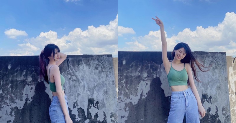【BTC365币投】戀愛了！正妹女大生「惟蒨」戶外美照好清新，背心襯托飽滿曲線！