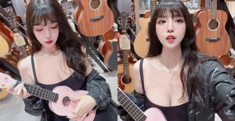 【BTC365币投】英文老師「宇倩Chloe」倒「雪嫩大乳」彈烏克麗麗，養眼畫面滿足粉絲身心靈