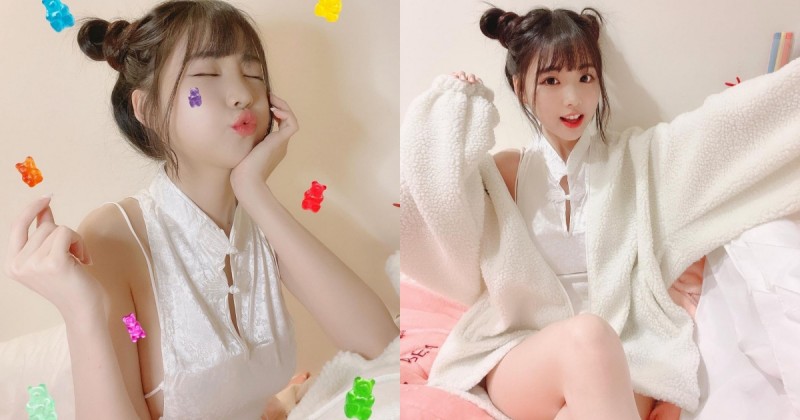 【BTC365币投】清新可愛的「軟萌系正妹」趙兔兔，性感旗袍小露「雪白側乳」，粉絲看到受不了！