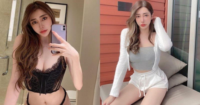 【BTC365币投】房地產專業的「性感辣妹」Nini妮妮！蕾絲馬甲秀「爆乳蠻腰」，苗條曲線好誘惑！