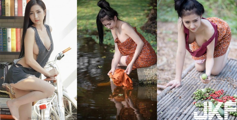 【BTC365币投】河邊驚見正妹全身只圍一塊布！彎腰洗褲「白嫩巨乳」快掉出來…