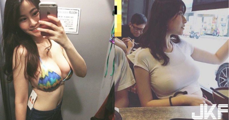 【BTC365币投】安捏母湯～「白衣爆乳正妹」試衣間換裝好誘人，「渾圓碗公奶」比基尼快要hold不住啦～