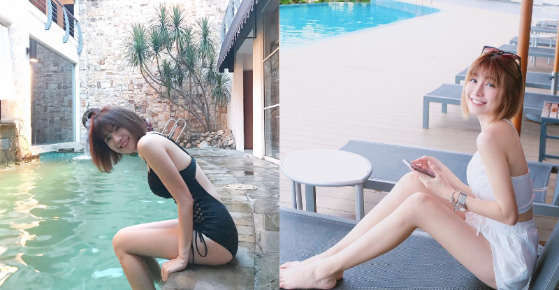 【BTC365币投】專屬視角！「白嫩大奶妹」私人遊池邊大曬肉體！好想把她帶回家…