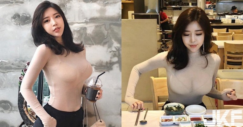 【BTC365币投】餐廳驚見「超透明巨乳」！正妹裸色衣超薄透「渾圓巨乳」擋不住，完全無法專心吃飯！