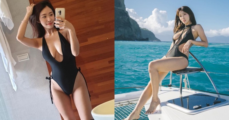【BTC365币投】陽光正妹泳裝開中路秀「人字豪乳」！超強「水滴奶」弧度好完美！