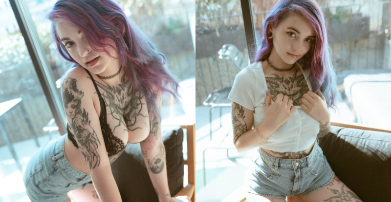 【BTC365币投】Hold不住的狂放！刺青妹「把身體當畫布」　個性有多野紋身就有多大片