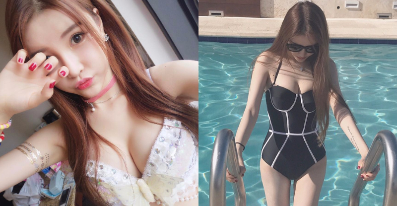 【BTC365币投】想抱緊處理！「清新正妹」無辜大眼好誘惑　池畔邊爆乳泳衣大露白嫩包子！