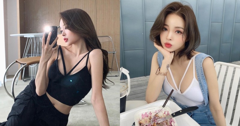 【BTC365币投】在Outlet吃甜點的「性感美胸妹」，「愛穿低胸背心」有夠誘人！
