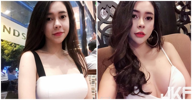 【BTC365币投】巨乳正妹拍照好豪放！超愛清涼打扮露出「雄偉車頭燈」！