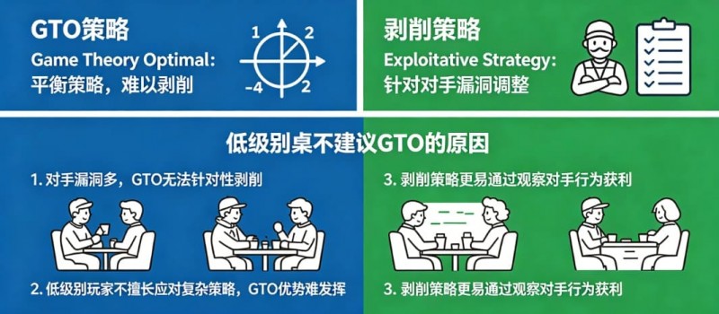 【BTC365币投】德州扑克：GTO vs 剥削策略。在低级别桌为什么不建议用GTO？