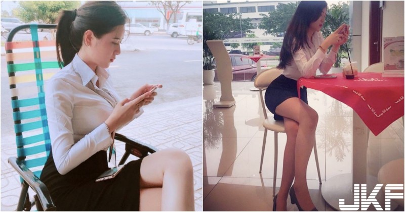 【BTC365币投】買車了啦！「大奶長腿美女業務」身材太兇猛！制服襯衫下「飽滿形狀」都快撐出來了！