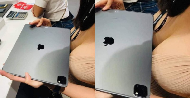 【BTC365币投】巨乳妹「火辣開箱」最新iPad　豐滿奶球頂著讓人不知道眼睛該看哪裡