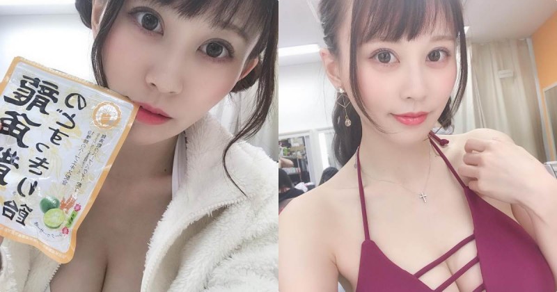 【BTC365币投】正妹吃龍角散「雪乳現形」，「超深V事業線」好銷魂啊！