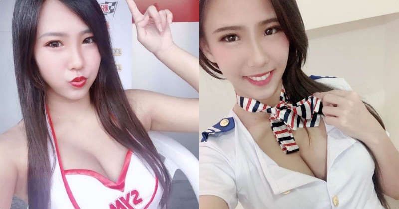【BTC365币投】正妹釉釉Emily「化身美乳空姐」，解開扣子蹦出「性感事業線」！