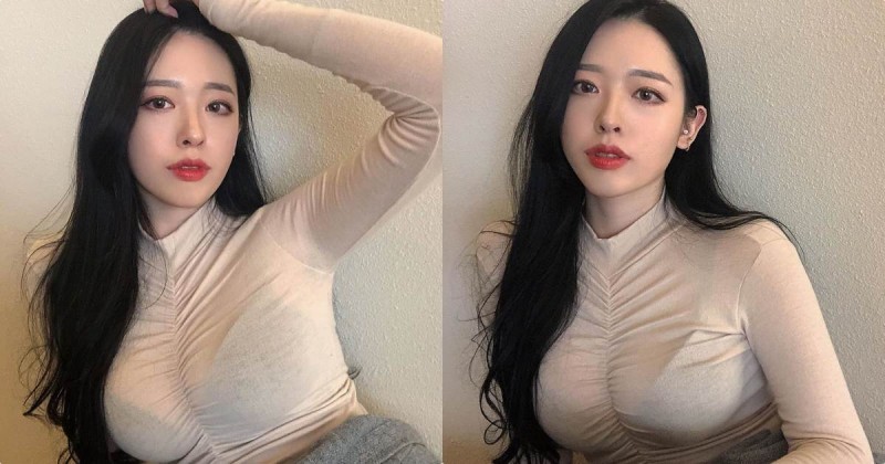 【BTC365币投】正妹「豐滿美乳」要撐爆透膚衣，兩顆乳球形狀太邪惡了！