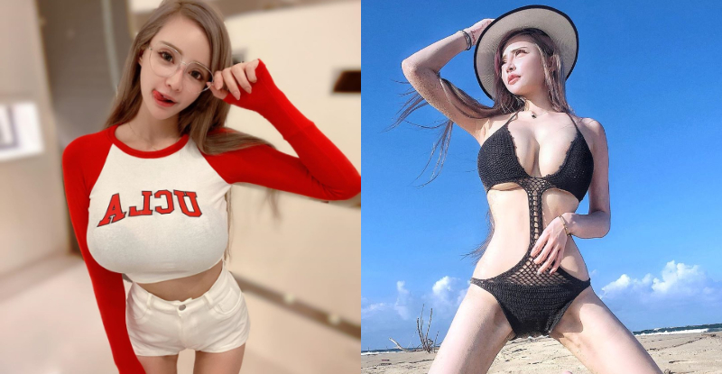 【BTC365币投】奶G妹「元欣」抓住夏天尾巴到海邊戲水　渾圓巨乳快包覆不住！