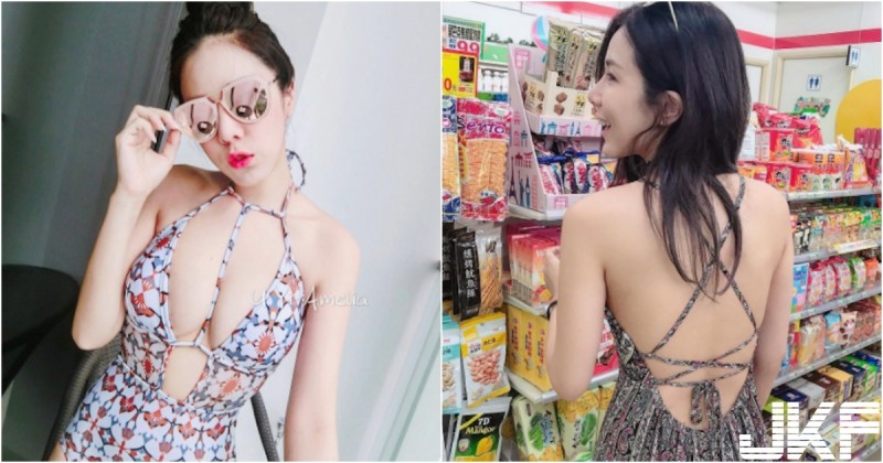 【BTC365币投】好犯規！「超商美背妹」太惹眼！正面「兩顆水滴」又白又圓瘋狂佔據視線！