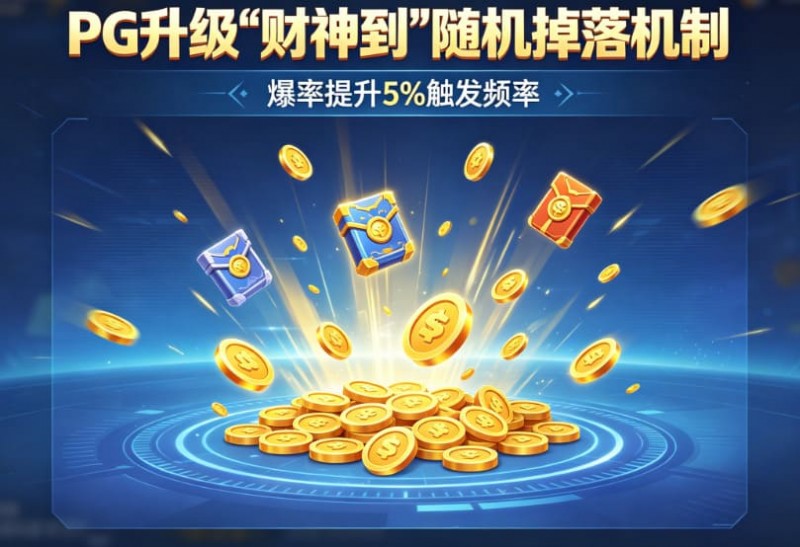 【BTC365币投】PG升级“财神到”随机掉落机制，爆率提升5%触发频率。