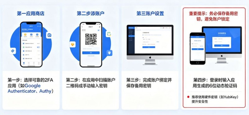 【BTC365币投】如何设置高强度的账户二次验证（2FA）