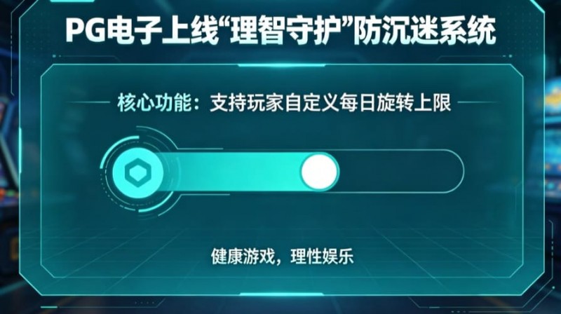 【BTC365币投】防沉迷功能:PG电子上线“理智守护”系统,支持玩家自定义每日旋转上限。