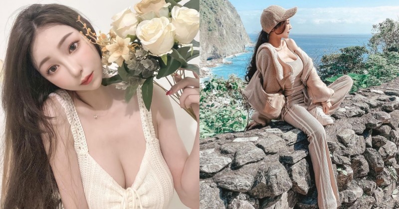 【BTC365币投】「長髮雪乳正妹」運動套裝去海岸散步，細肩帶小背心「爆乳弧度」好厲害！