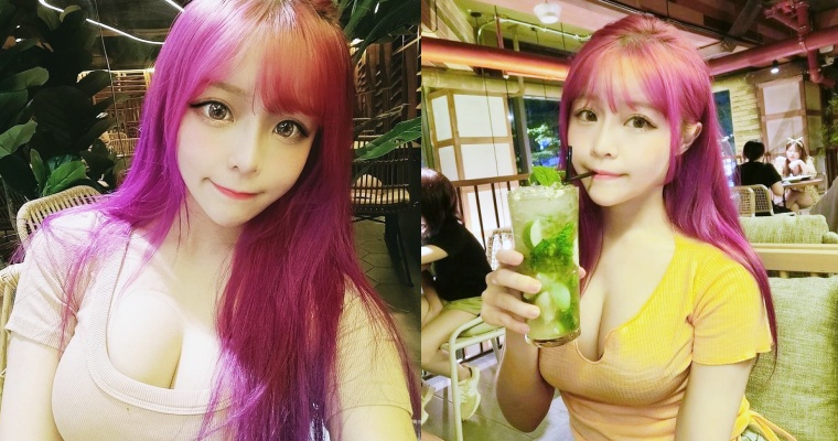 【BTC365币投】甜萌系「美乳正妹」來了！「TAIN 菲菲」人正真好！完美消化「紫髮」新造型