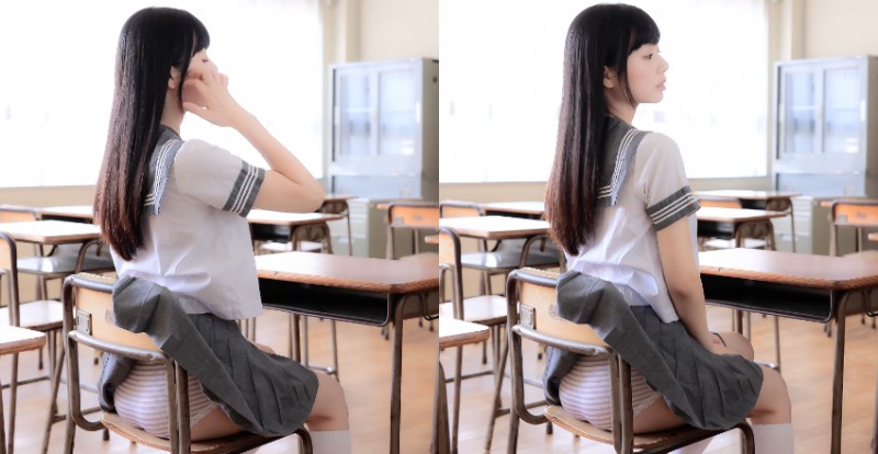 【BTC365币投】同學，你內褲露出來了！「情色萌妹」制服裙子卡住　整個屁屁露出