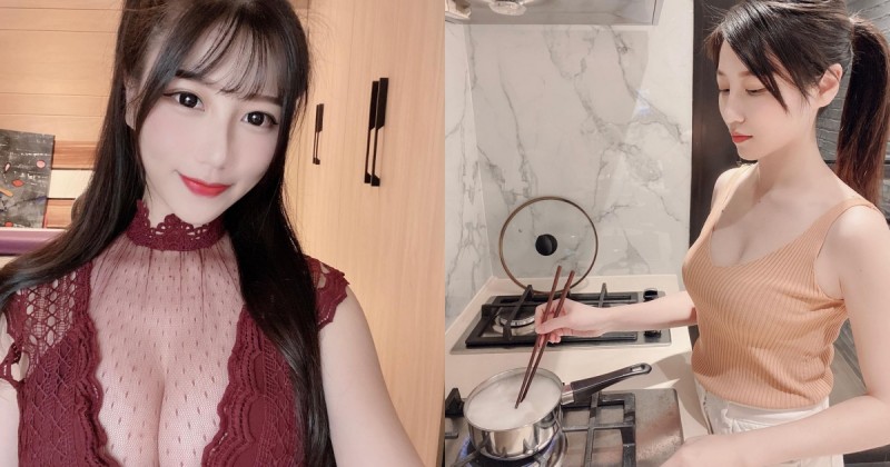 【BTC365币投】氣質甜美「理想型女友」在家好賢慧，「飽滿雪乳」若隱若現太養眼，網友：真的好漂亮！