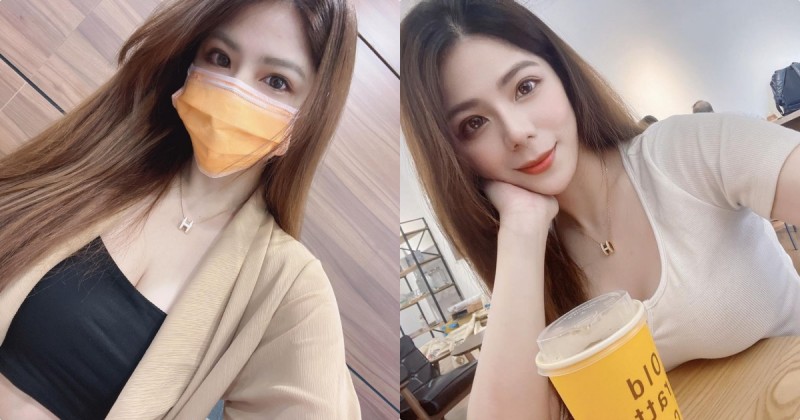 【BTC365币投】有著美背線條的美乳正妹「蕾蒂」，喝飲料時的自拍簡直美翻了！