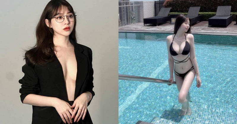 【BTC365币投】中壢花藝師「若㚥」氣質性感兼具，中空西裝露「兇猛雪乳」！