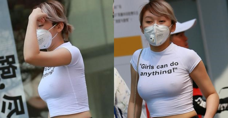 【BTC365币投】奶罩可以不戴但口罩不行！街拍巨乳妹「無罩上路」大開車頭燈