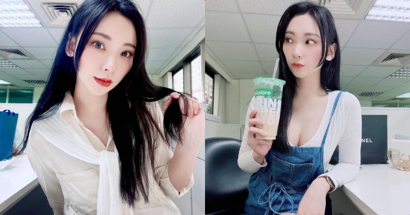 【BTC365币投】穿吊帶裝喝飲料的性感正妹「陳妍」，172公分「高挑曲線」辣翻了！